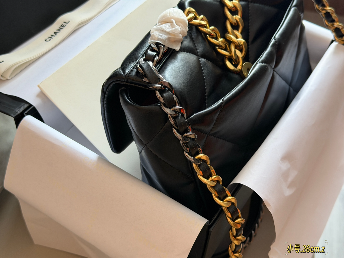 Black/Gray Bag for Women 26x16cm GEM316