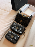 Black/Gray Bag for Women 26x16cm GEM316