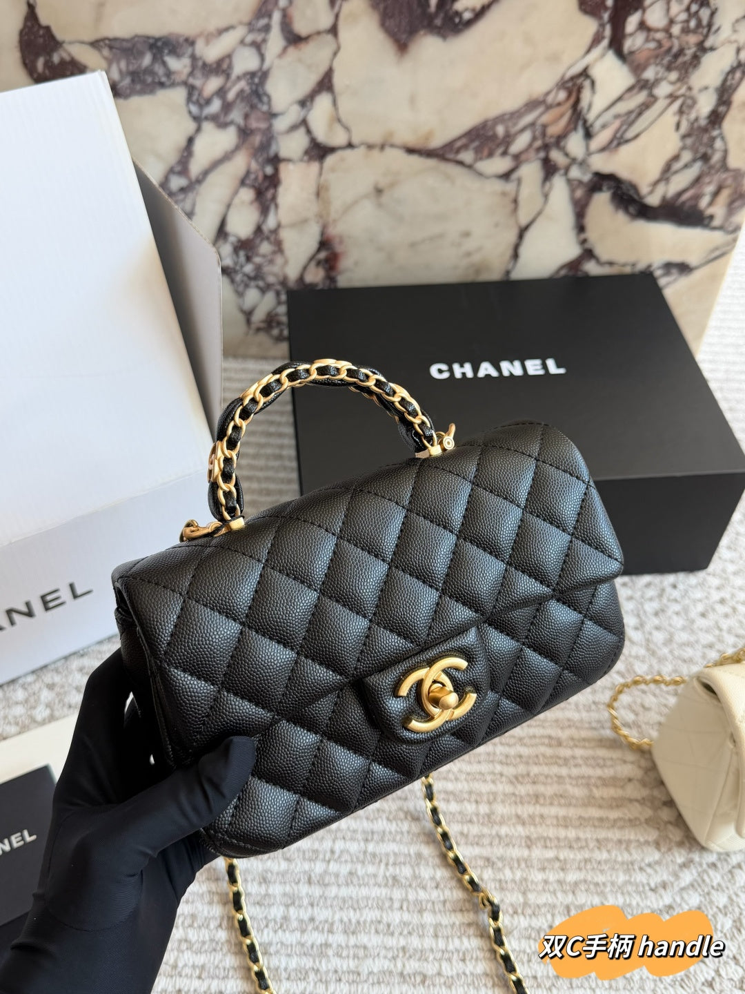 Designer Black/White Crossbody Bag for Women 20*12cm CEM248