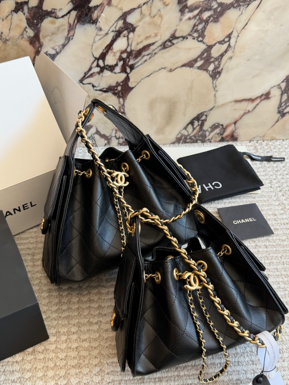 Black/White Handbag for Women 25cm CEM269