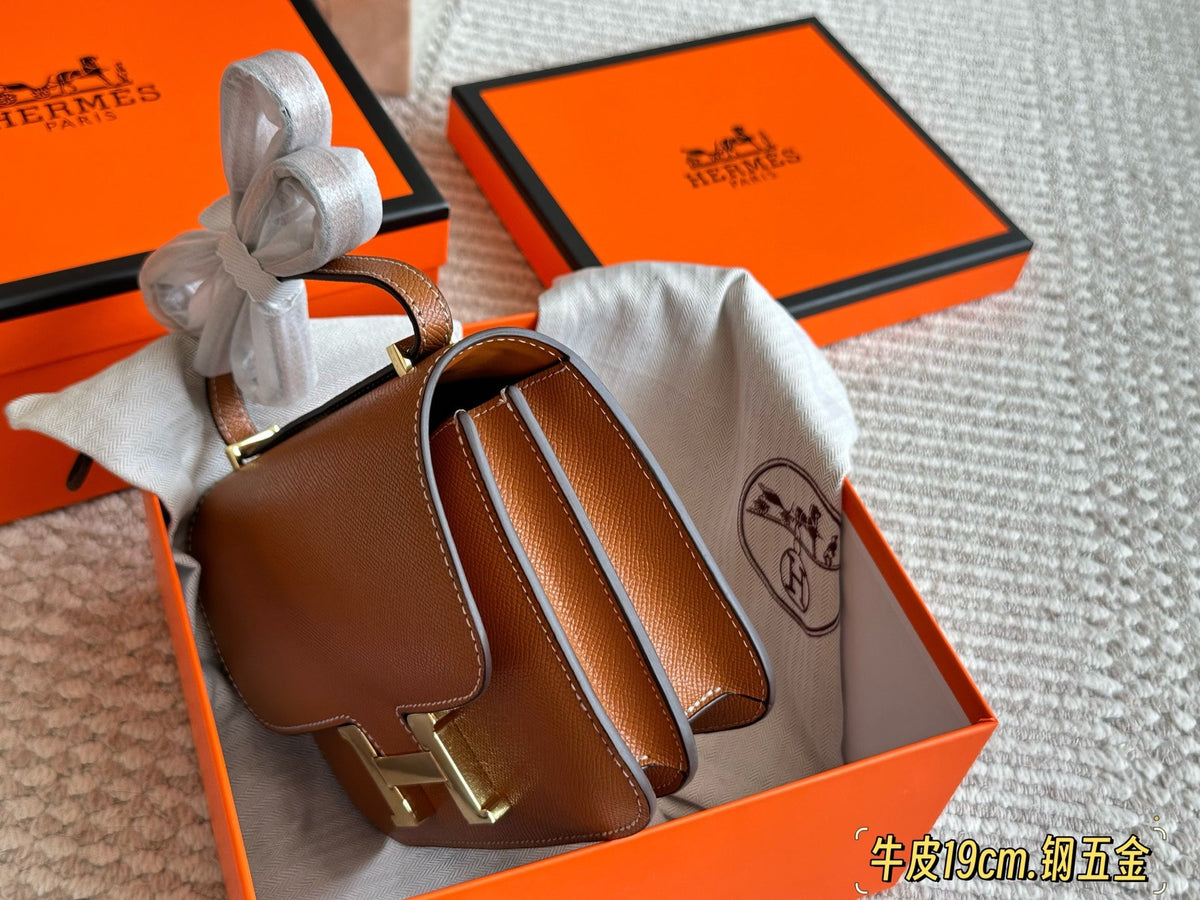 Genuine Leather Crossbody Bag for Women 19*13cm HEM66