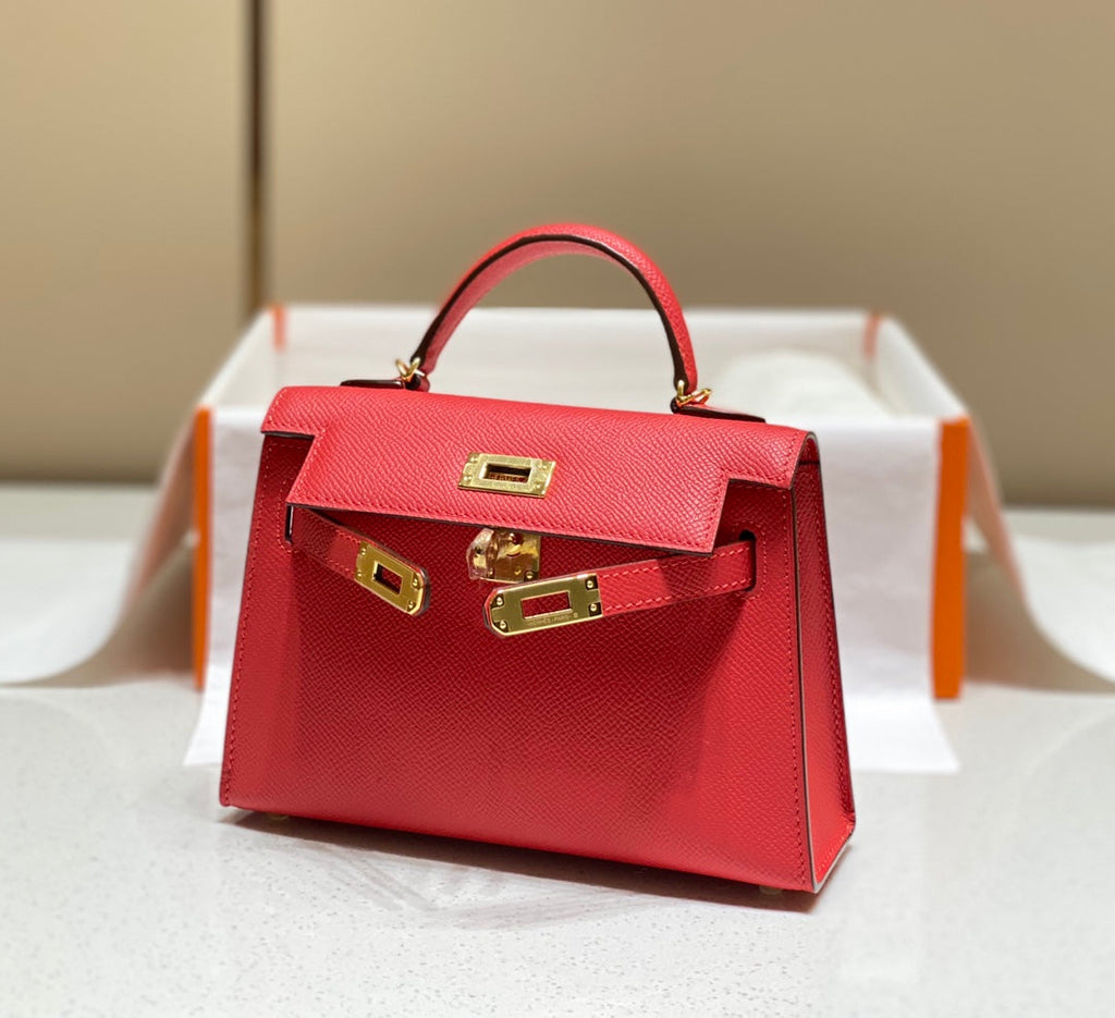 Genuine Leather Crossbody Bag for Women 19cm HEM94TOP