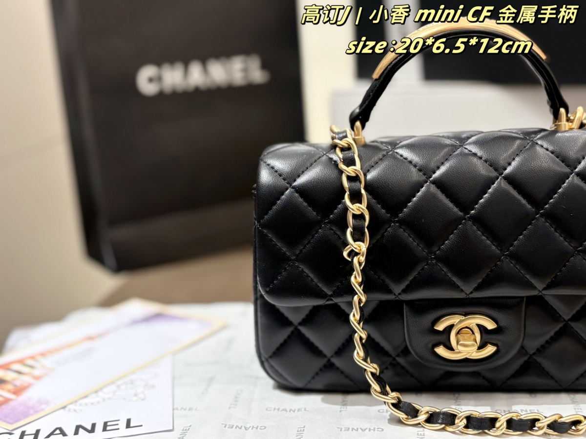 Black/White Handbag for Women 20*6.5*12cm CEM266