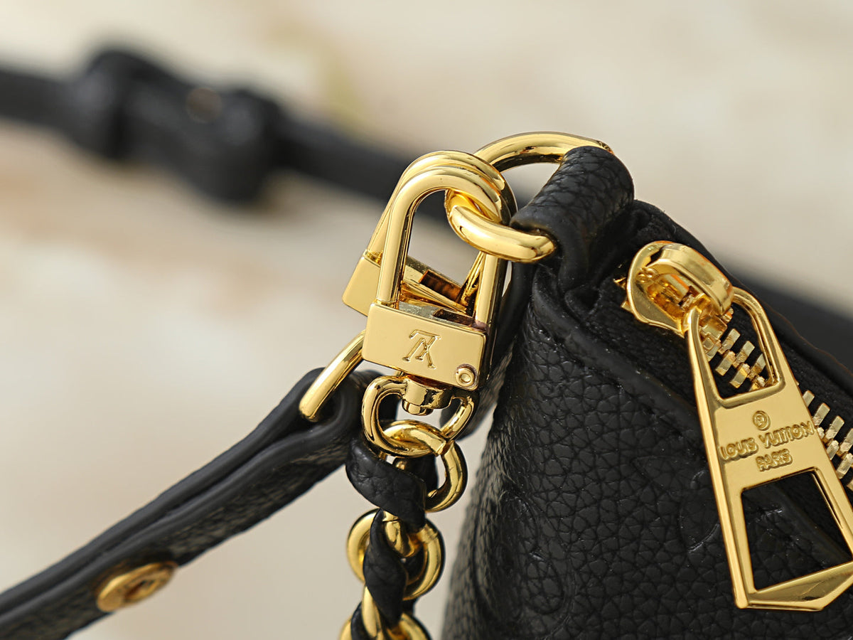 Black/Gold Crossbody Bag for Women 19x13x8cm LEM465