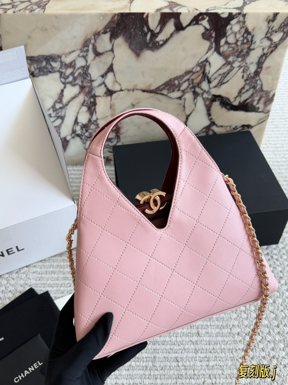 Black/White Handbag for Women 23*25cm CEM309