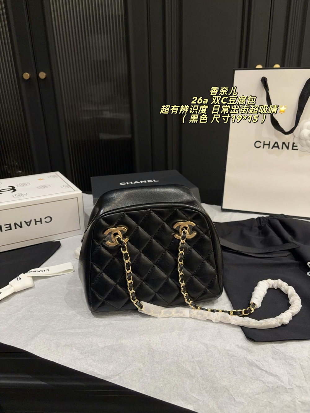 Black/White Bag for Women 19*15cm CEM340