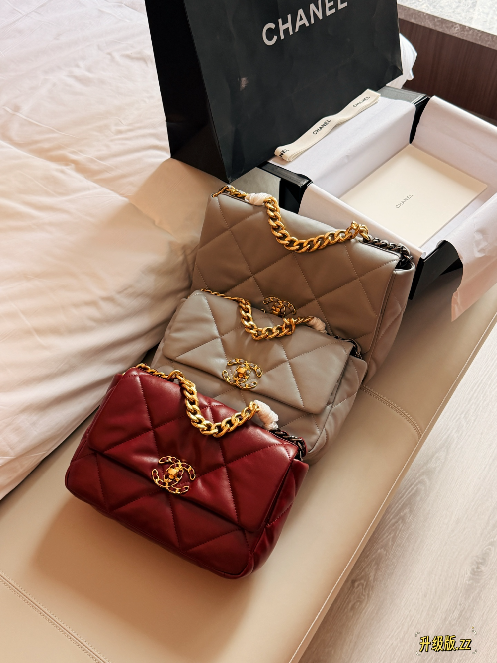 Black/Gray Bag for Women 26x16cm GEM316