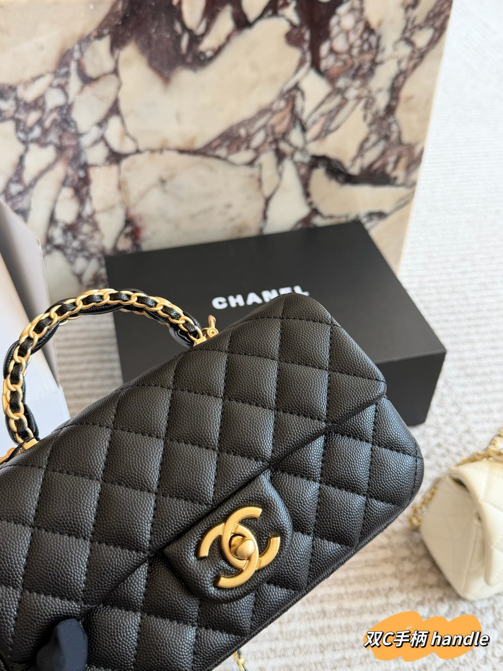 Designer Black/White Crossbody Bag for Women 20*12cm CEM248