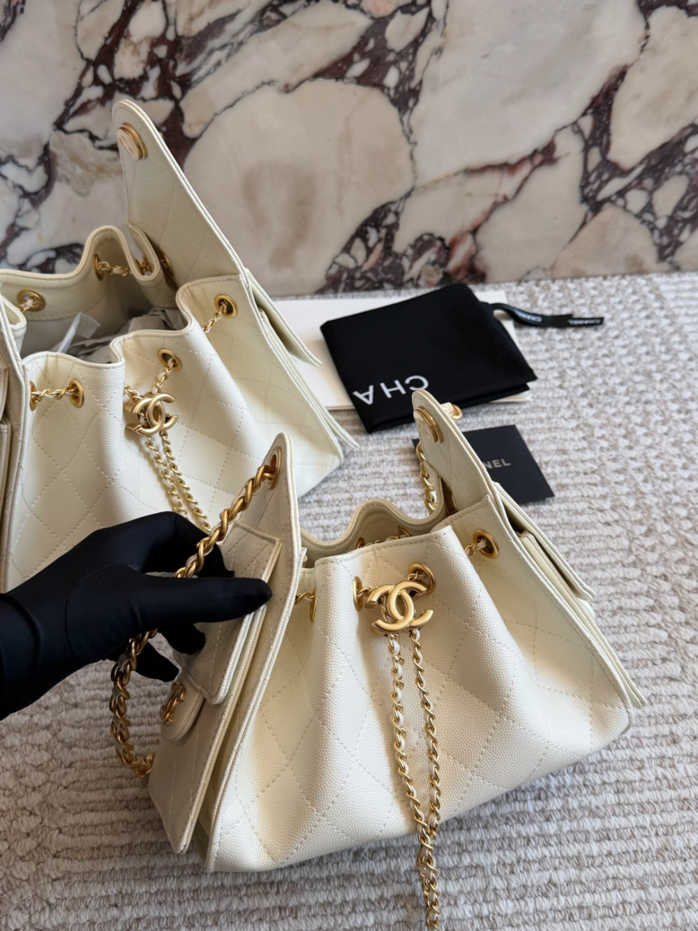 Black/White Handbag for Women 25cm CEM269