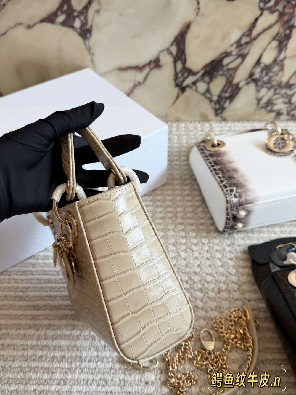 Black/White Bag for Women 17cm DEM323
