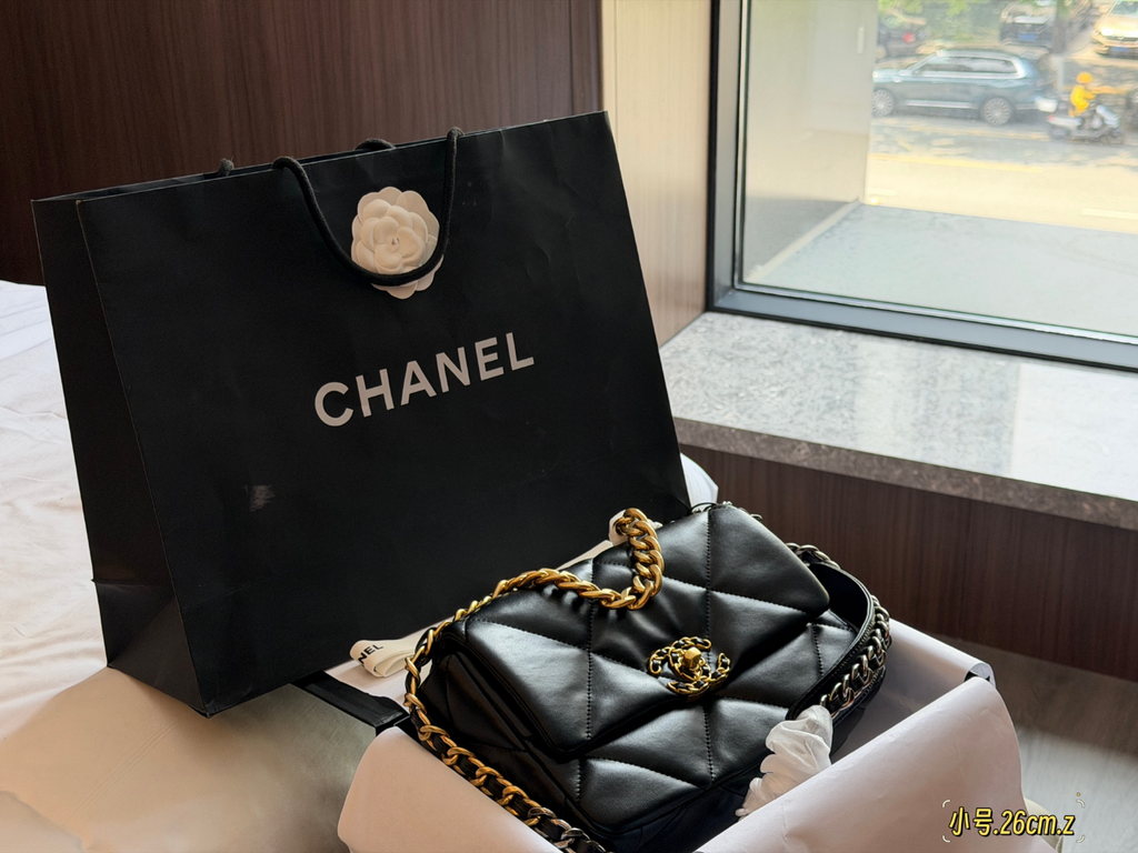 Black/Gray Bag for Women 26x16cm GEM316