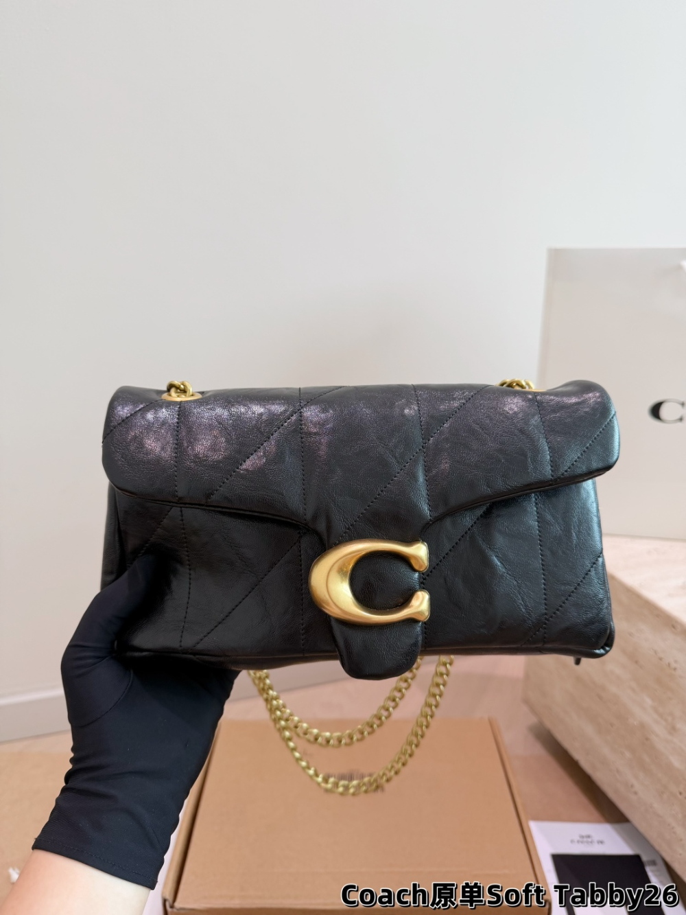 Black/Brown Handbag for Women 26*15cm COEM05