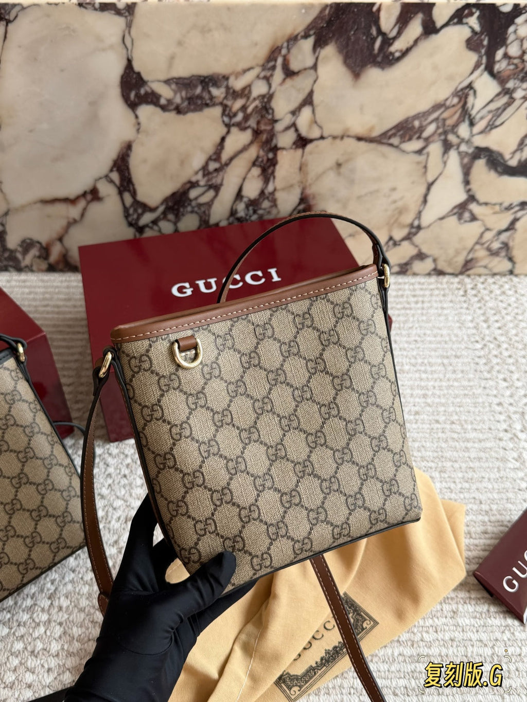 Brown Canvas Tote Bag for Women 18*19*11cm GEM146