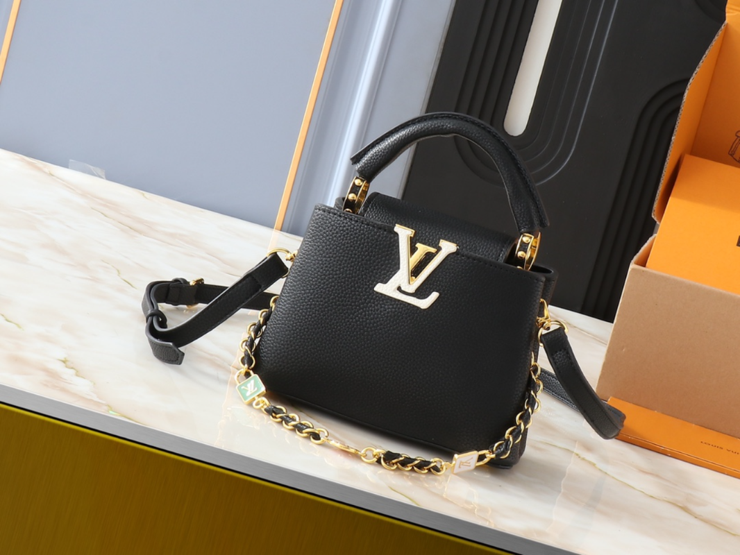 Black/White Handbag for Women 31.5x20.0x11.0cm LEM512