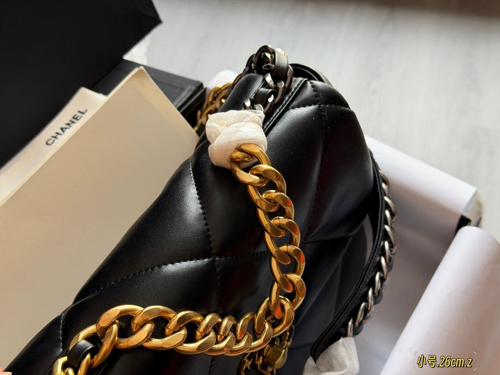 Black/Gray Bag for Women 26x16cm GEM316
