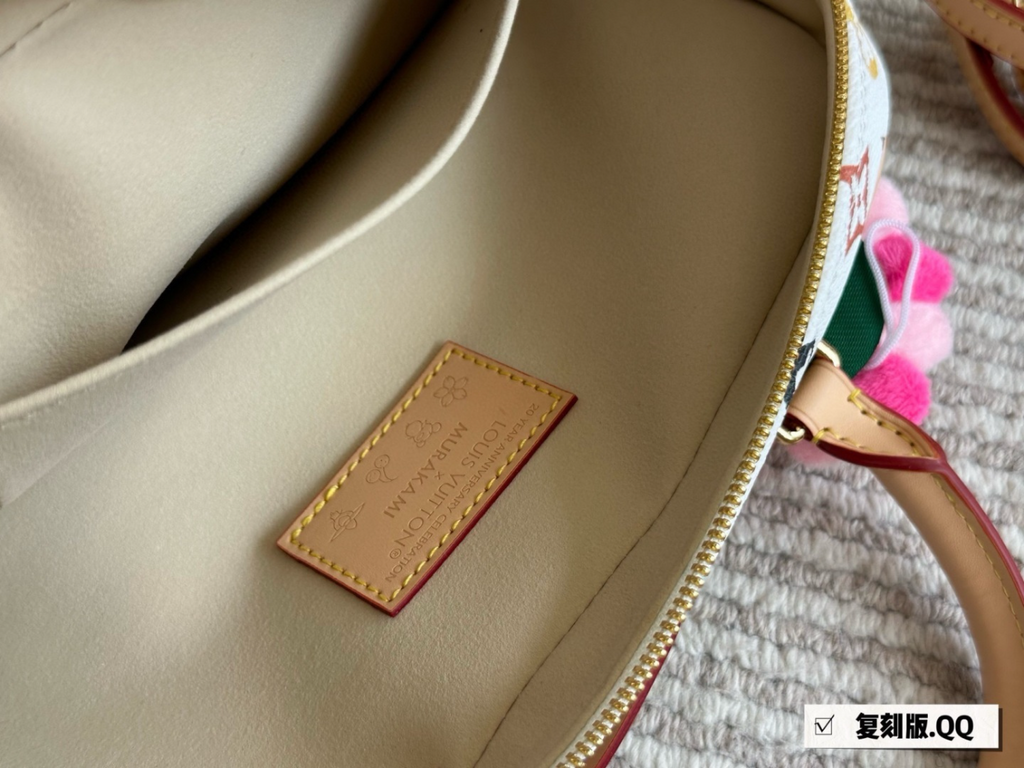 White/Brown Handbag for Women 27*19cm LEM517