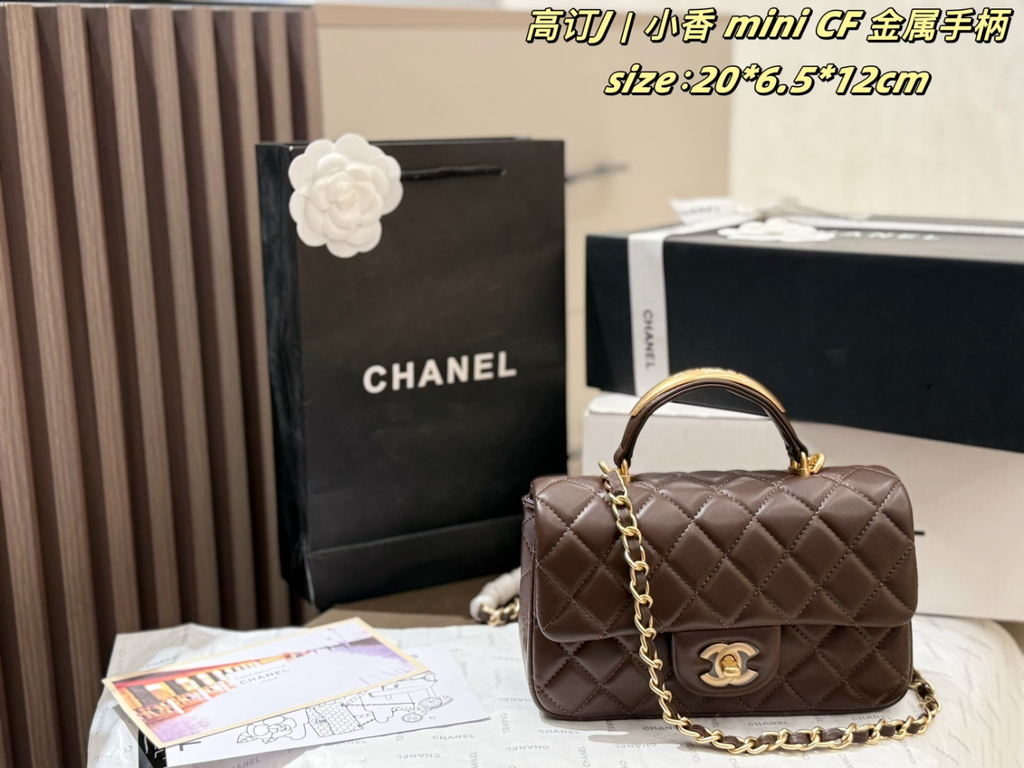 Black/White Handbag for Women 20*6.5*12cm CEM266