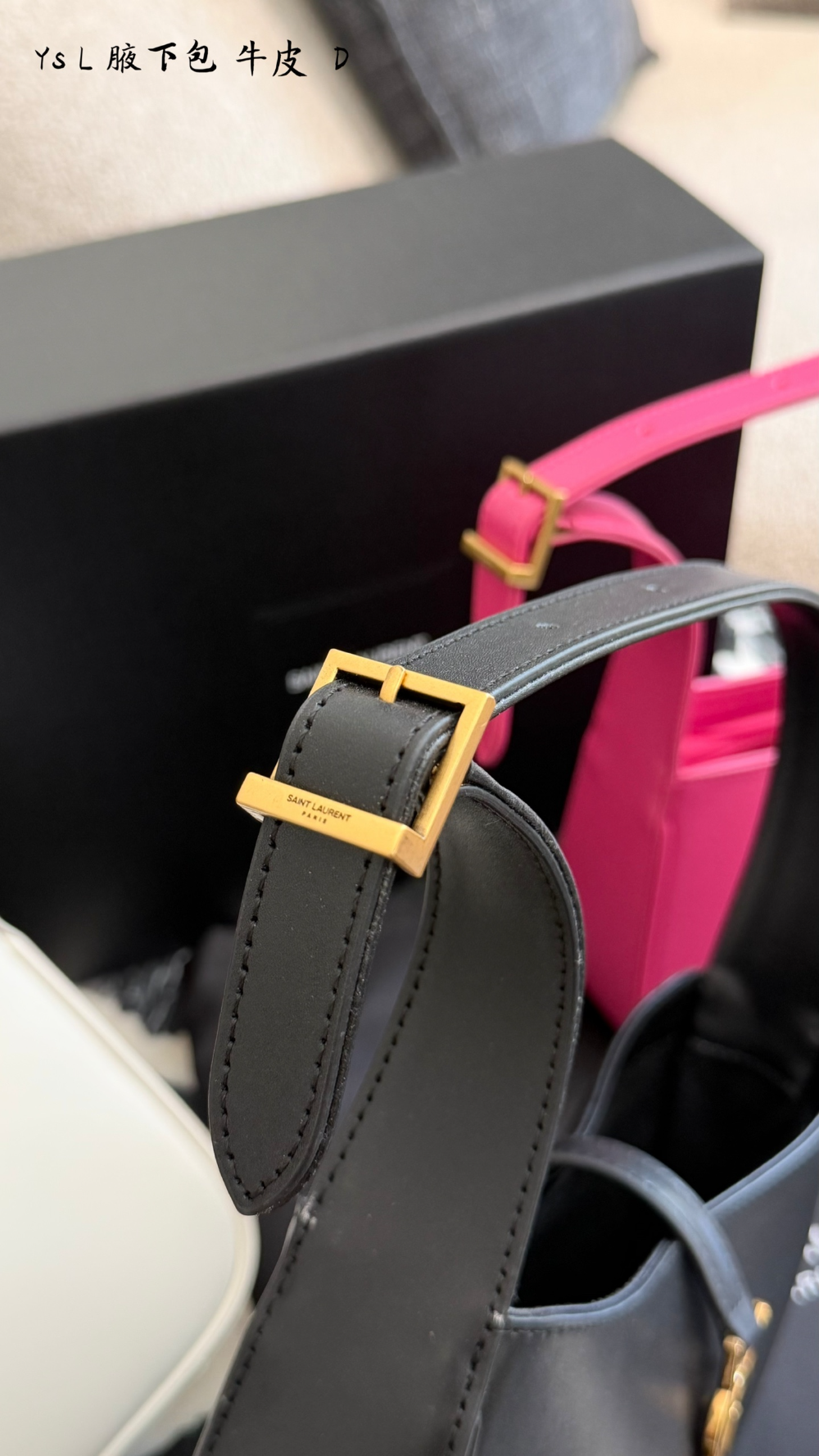 Black/White Handbag for Women 25x6x14cm SEM15