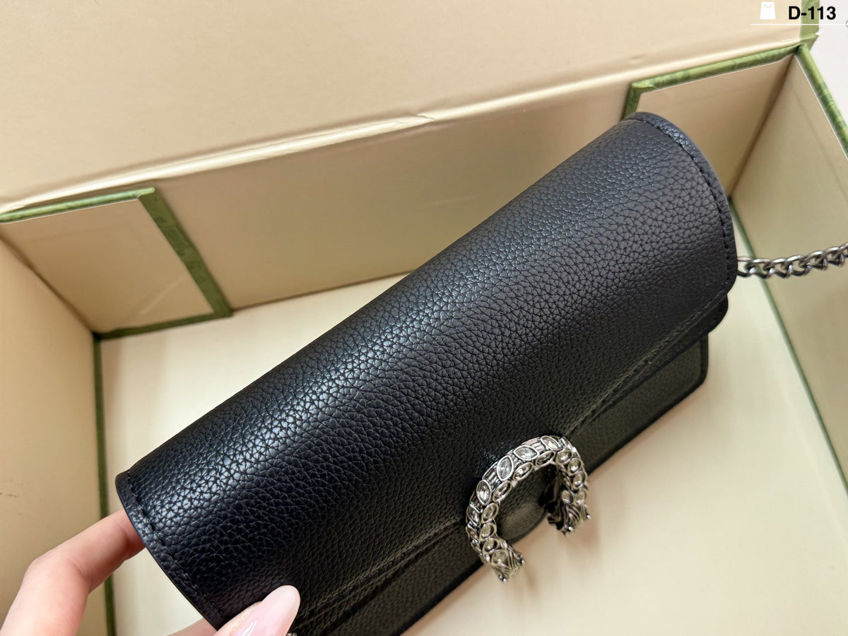 Black/White Handbag for Women 18x10cm GEM147
