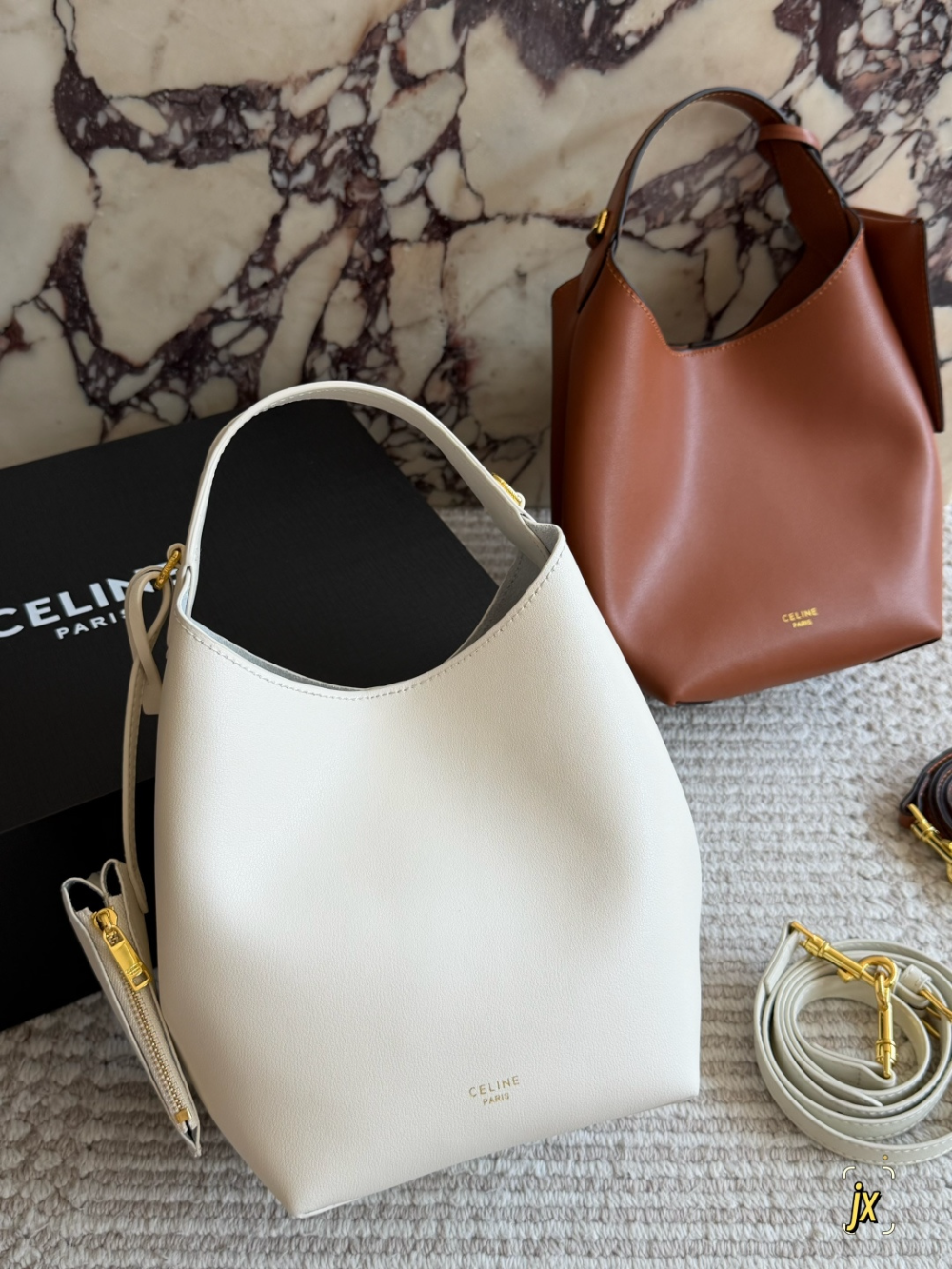 Black/White Handbag for Women 19x11.5x18cm CLEM39
