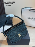 Black/Green Bag for Women 19.5x5x14.5cm CEM323