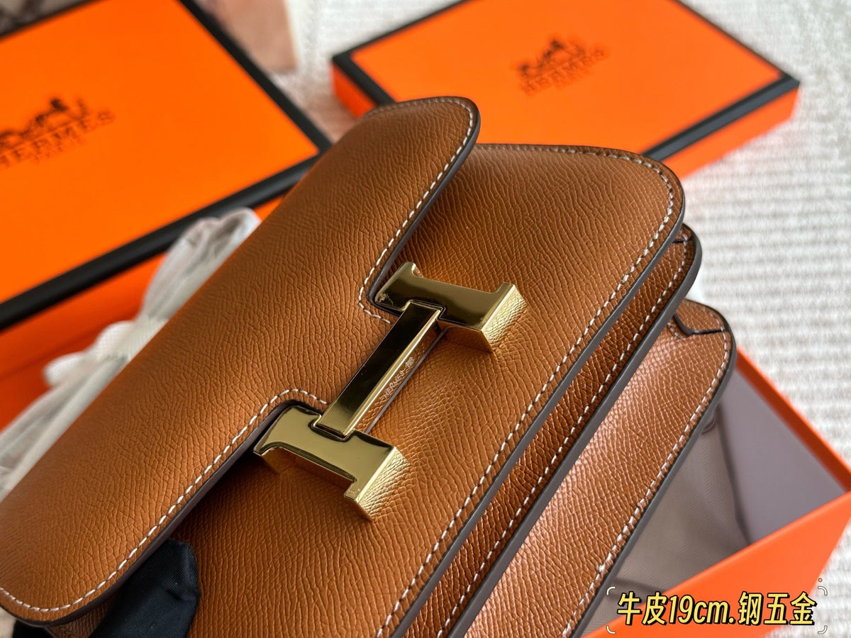 Genuine Leather Crossbody Bag for Women 19*13cm HEM66