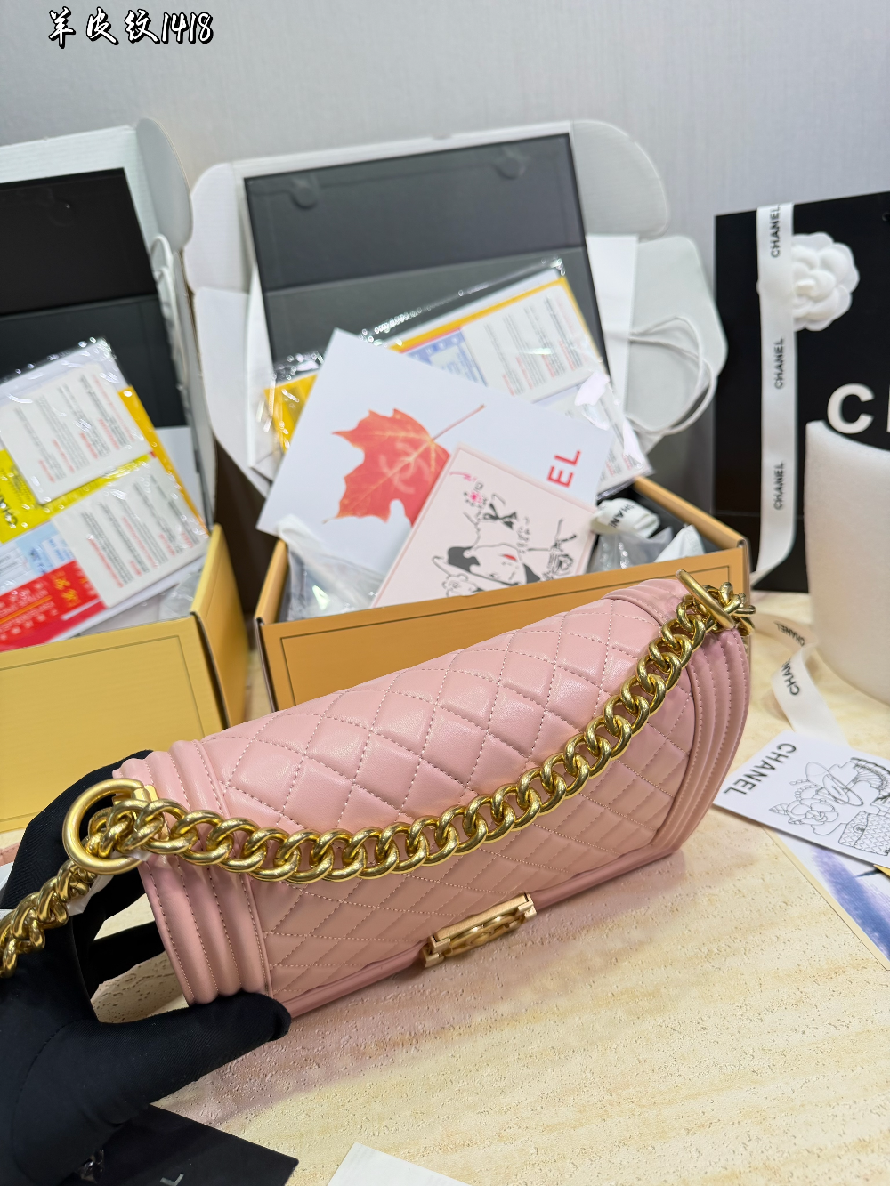 Black/White Handbag for Women 25*15cm CEM292