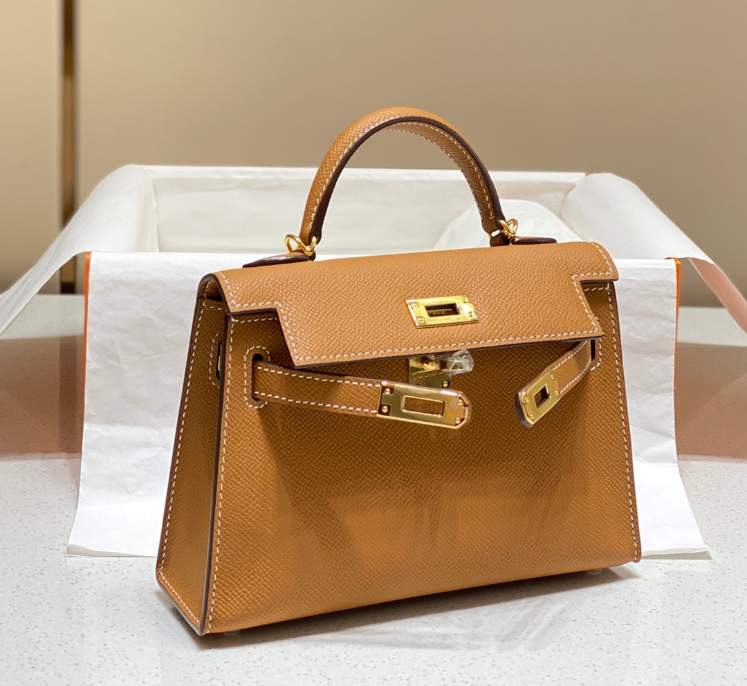 Genuine Leather Crossbody Bag for Women 19cm HEM92