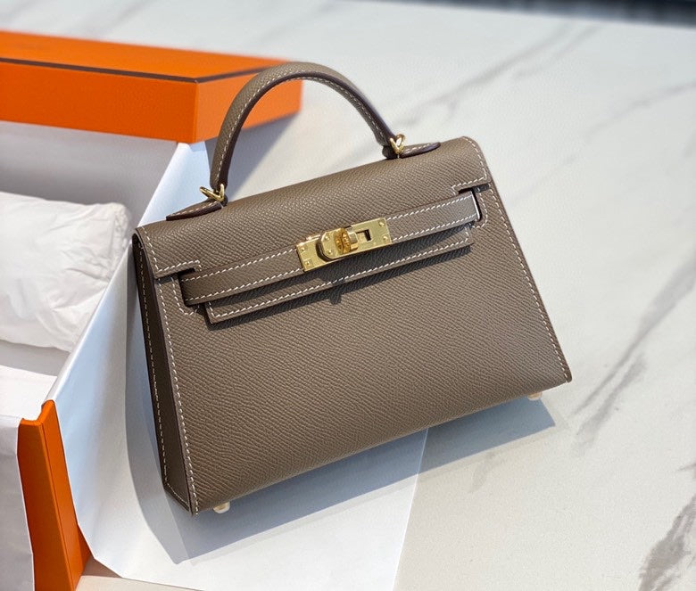 Genuine Leather Crossbody Bag for Women 19cm HEM93