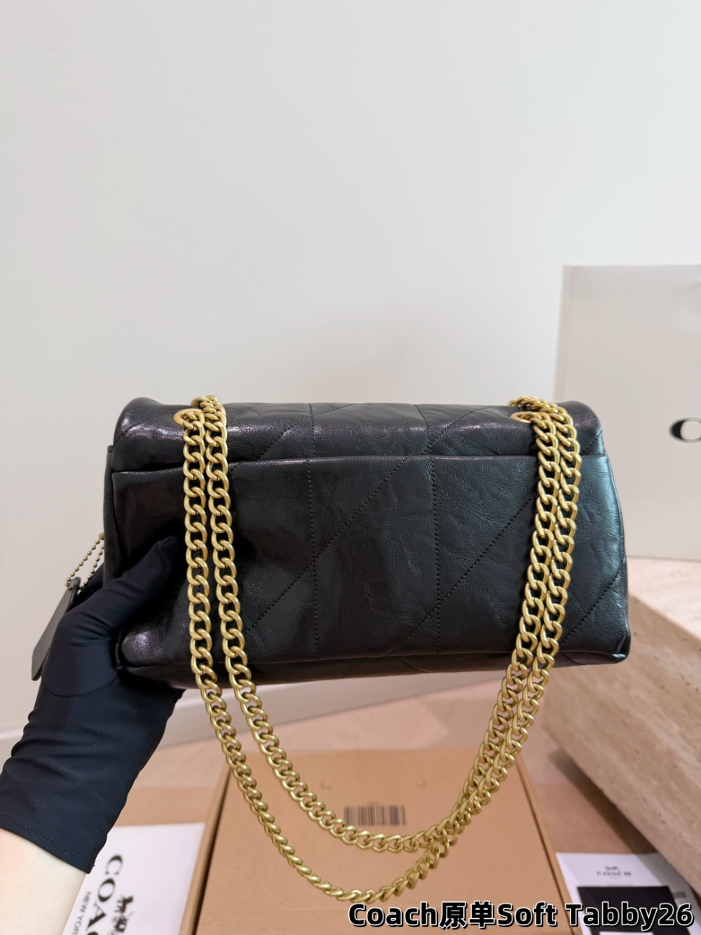 Black/Brown Handbag for Women 26*15cm COEM05