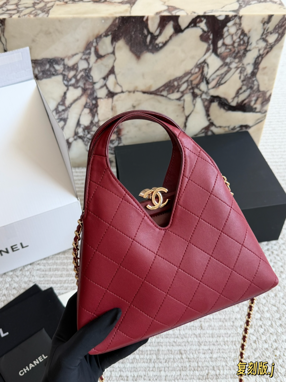 Black/White Handbag for Women 23*25cm CEM309