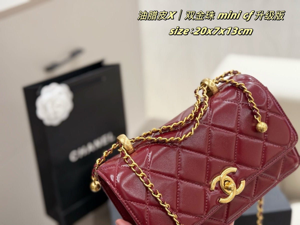 Black/White Handbag for Women 20*3*17cm CEM242