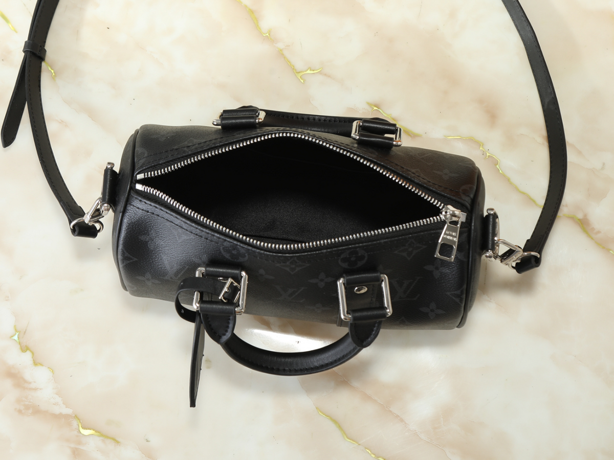 Black/White Handbag for Women 25.0x15.0x11.0cm LEM432