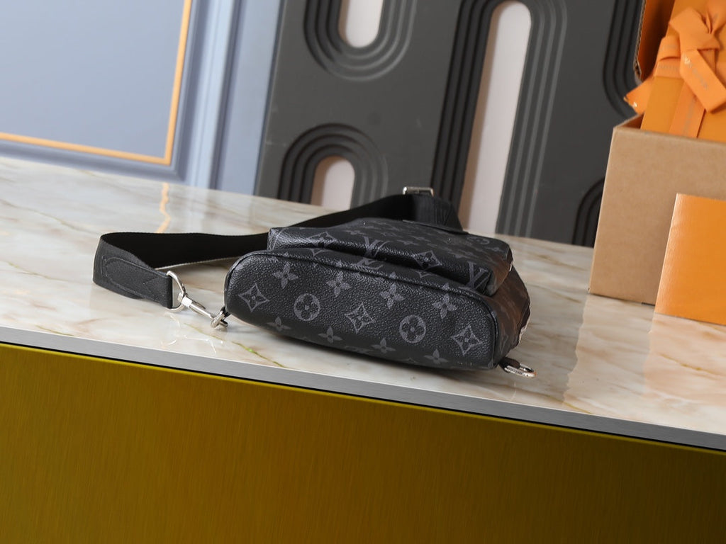 Black/Brown Crossbody Bag for Women 20*42*6cm LEM331