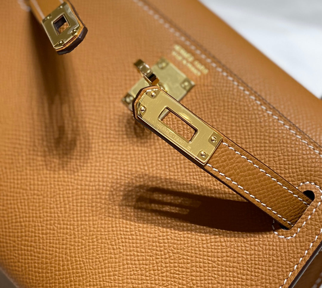 Genuine Leather Crossbody Bag for Women 19cm HEM92