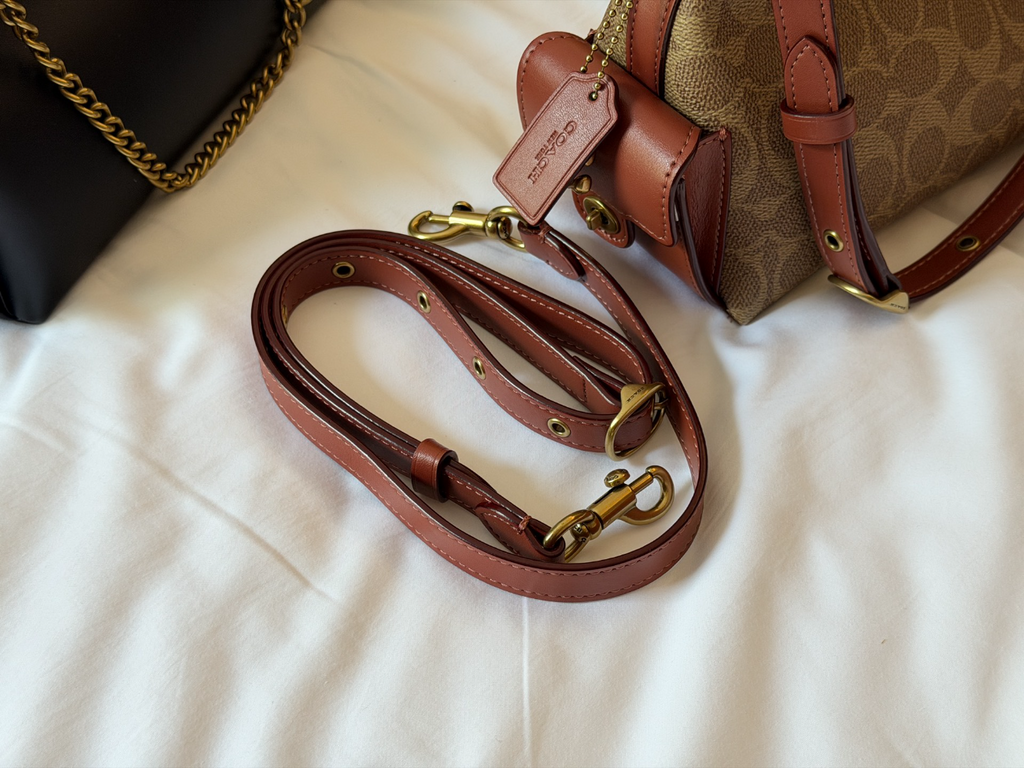 Black/Brown Handbag for Women 22*14cm COEM08
