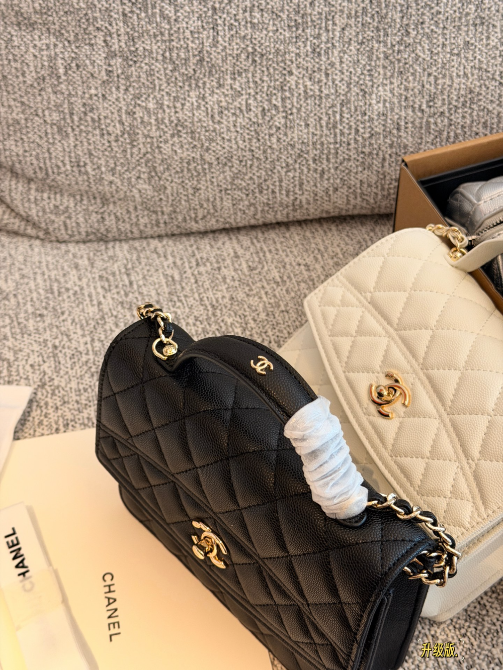 Black/White Handbag for Women 21*15.5cm CEM305
