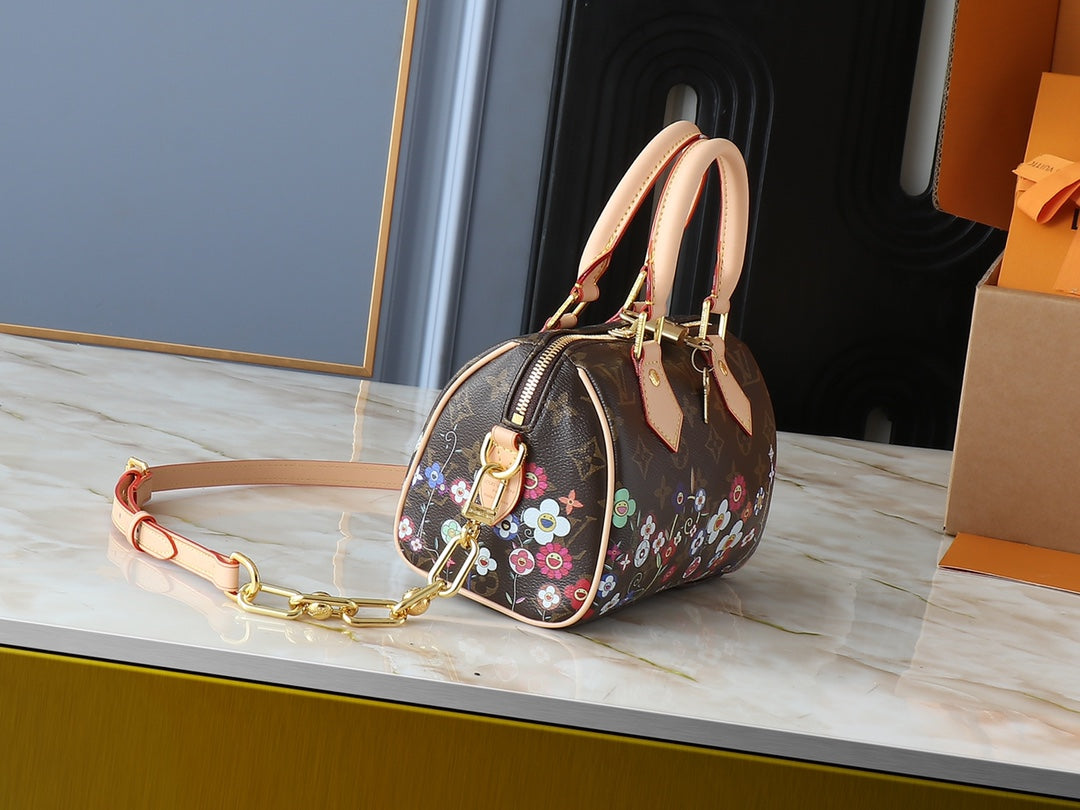 Designer Brown Shoulder Bag for Women 20.5x13.5x12.0cm LEM244