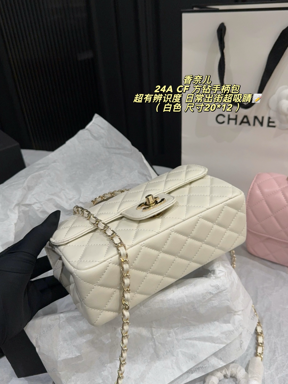 Black/White Bag for Women 20*12cm CEM341