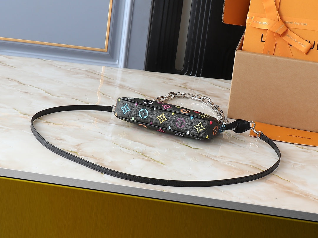 Designer Clash Color Crossbody Bag for Women 22.0x13.0x4.0cm LEM248