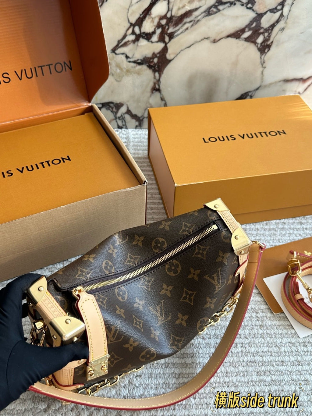 Brown Handbag for Women 28*15cm LEM382