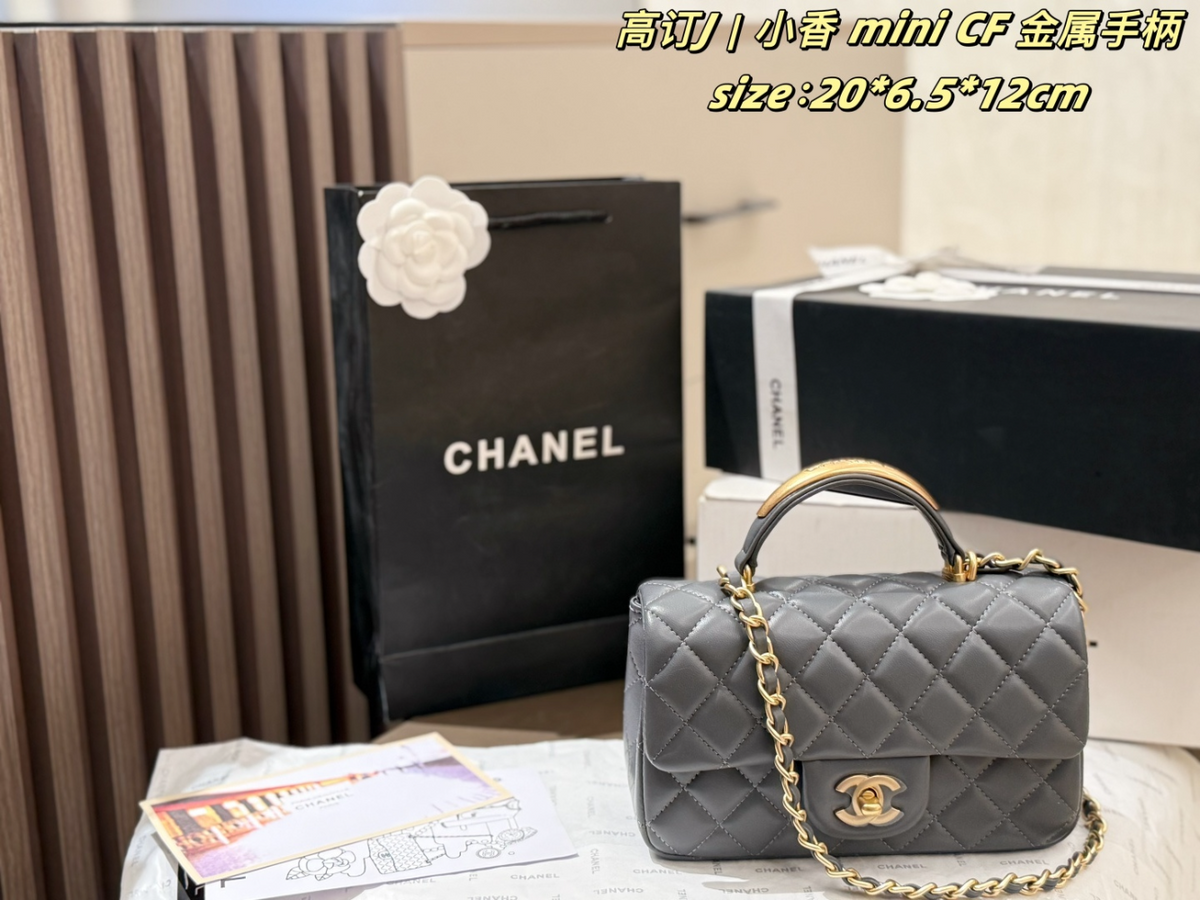 Black/White Handbag for Women 20*6.5*12cm CEM266