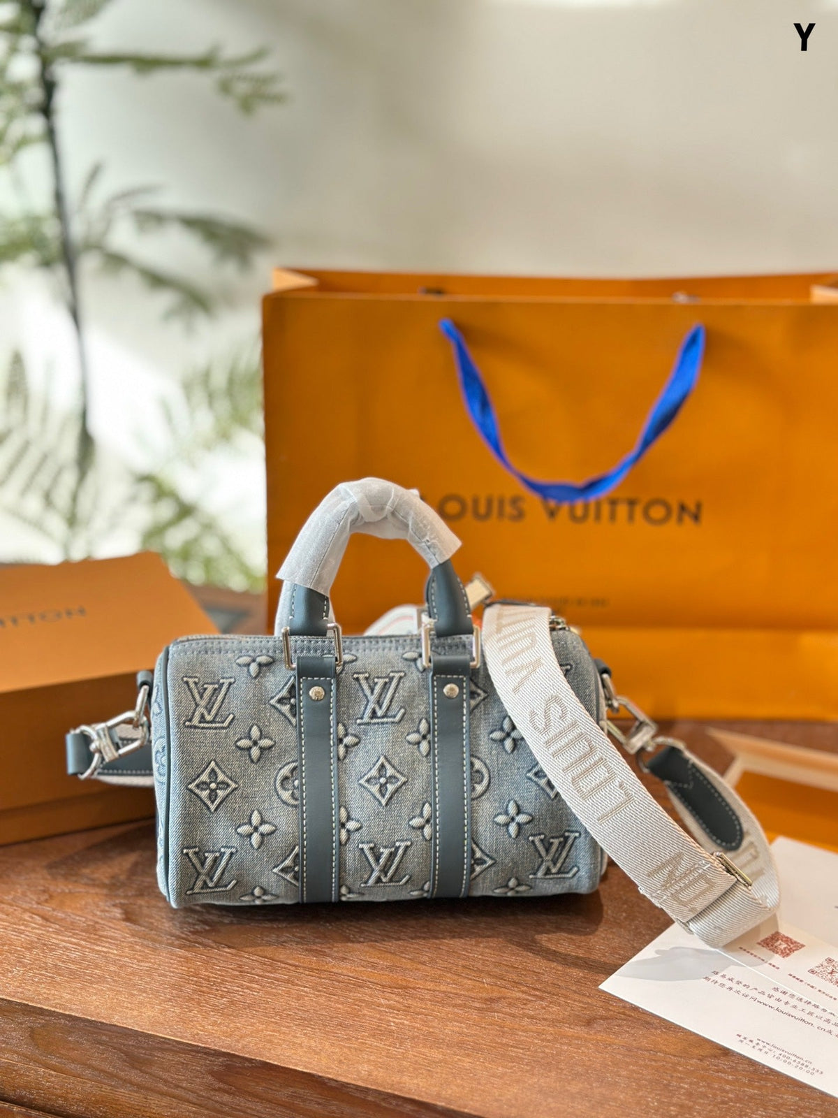 Designer Blue Handbag for Women LEM362