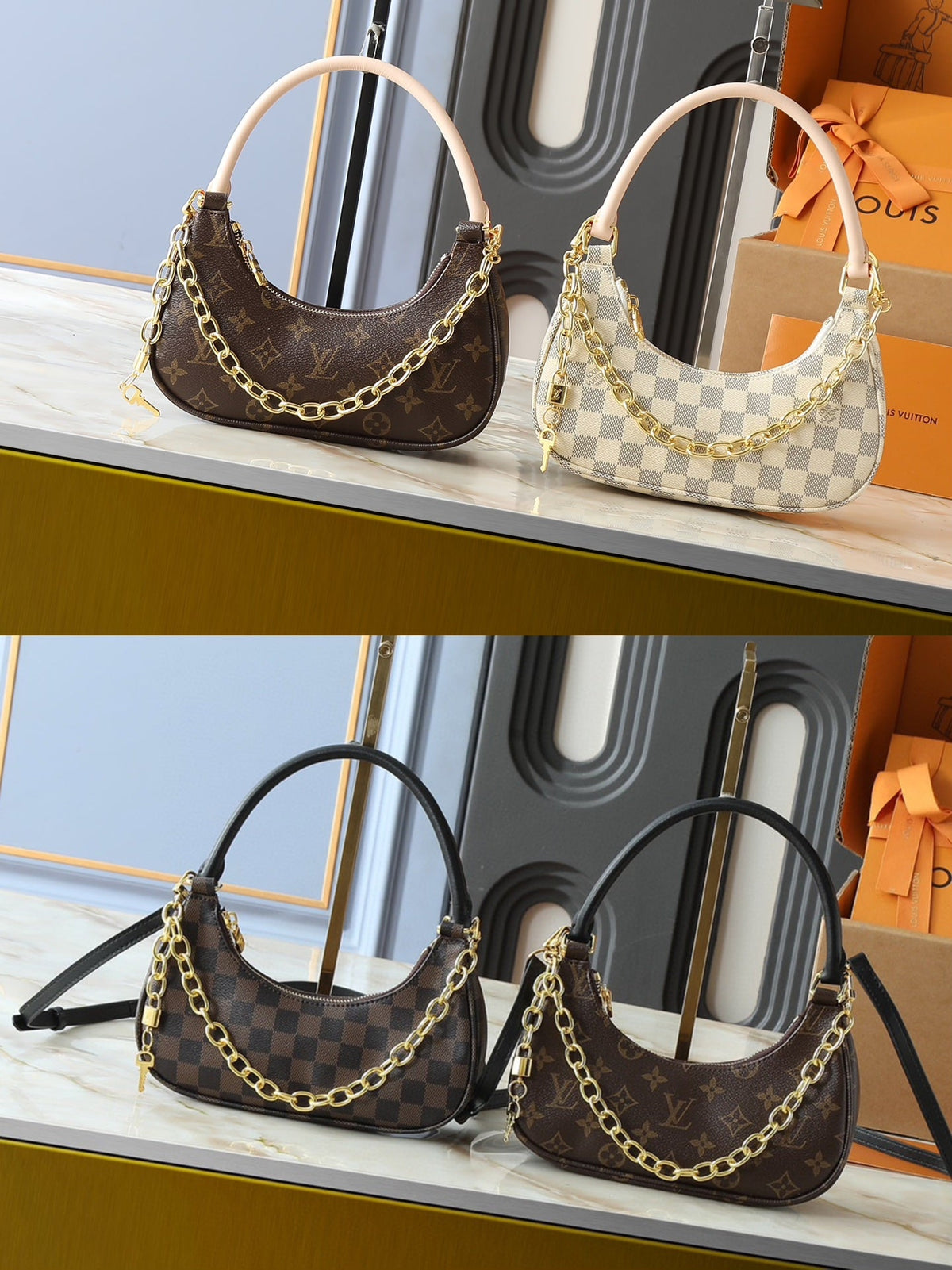 Designer Leather Crossbody Bag for Women 24.0x10.0x6.0cm LEM296