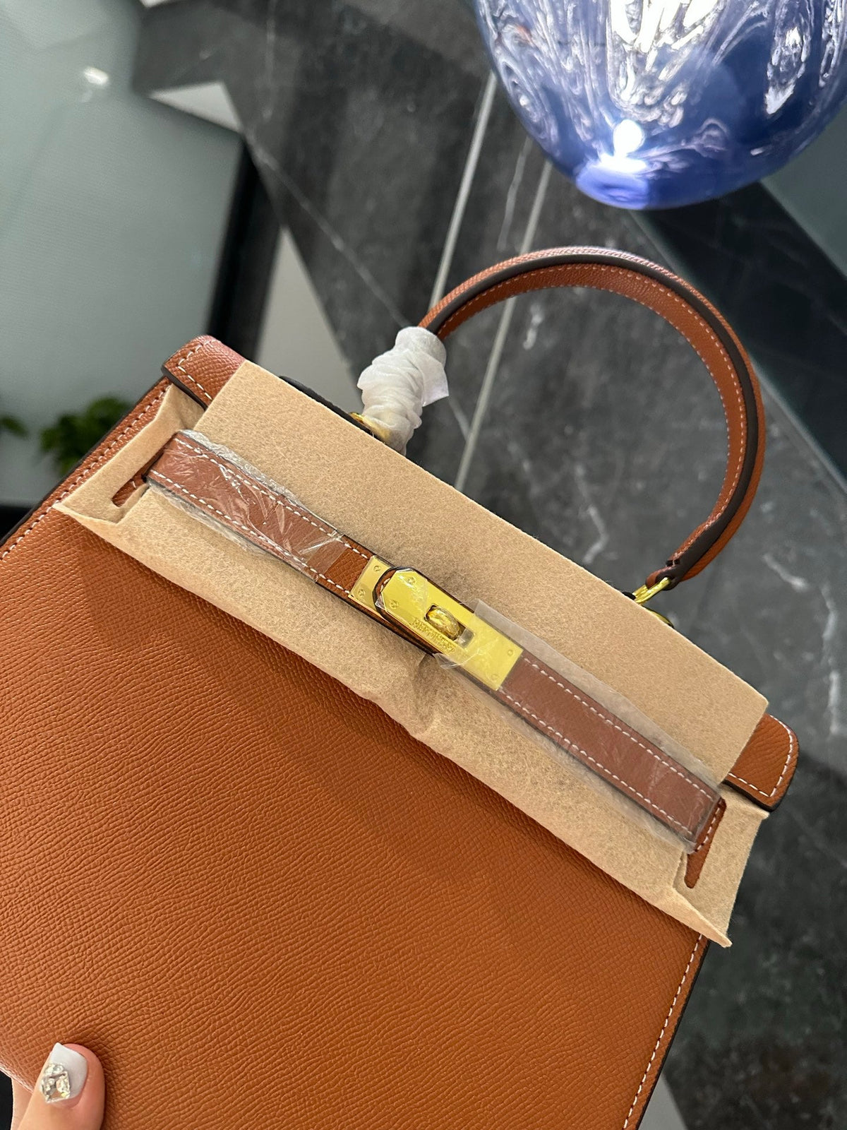Designer Genuine Leather Crossbody Bag for Women 25cm HEM96