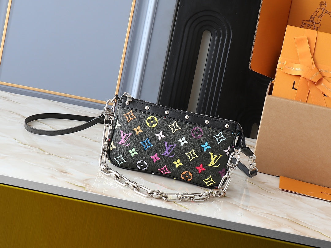 Designer Clash Color Crossbody Bag for Women 22.0x13.0x4.0cm LEM248