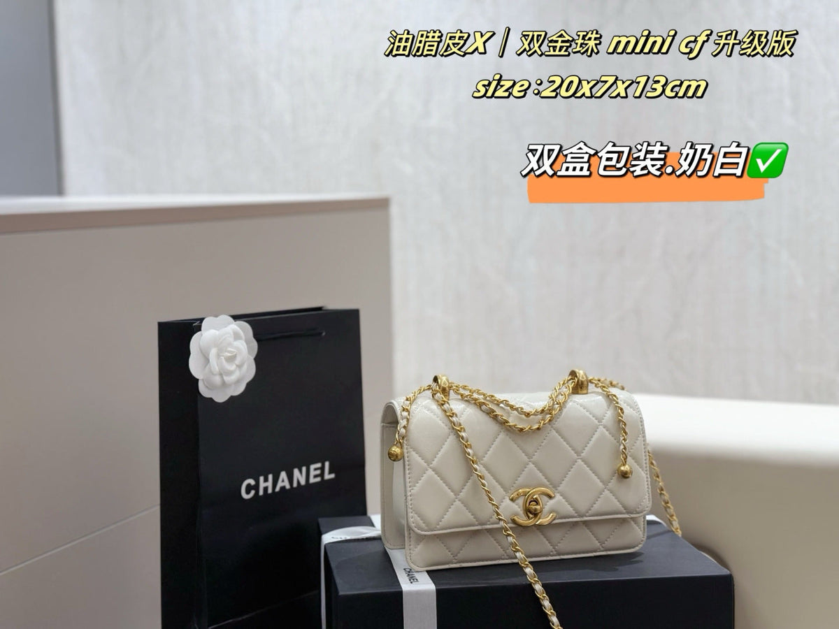 Black/White Handbag for Women 20*3*17cm CEM242