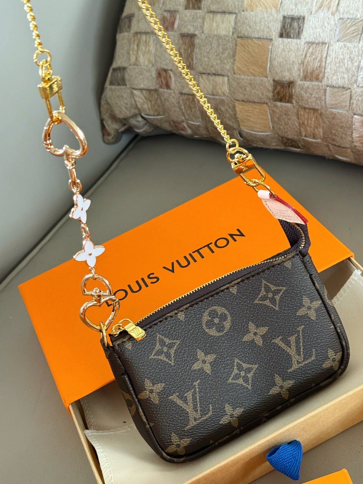 Designer Clash Color Crossbody Bag for Women 10*4cm LEM253