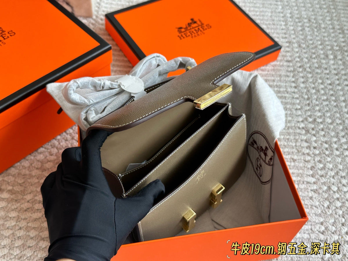 Genuine Leather Crossbody Bag for Women 19*13cm HEM66