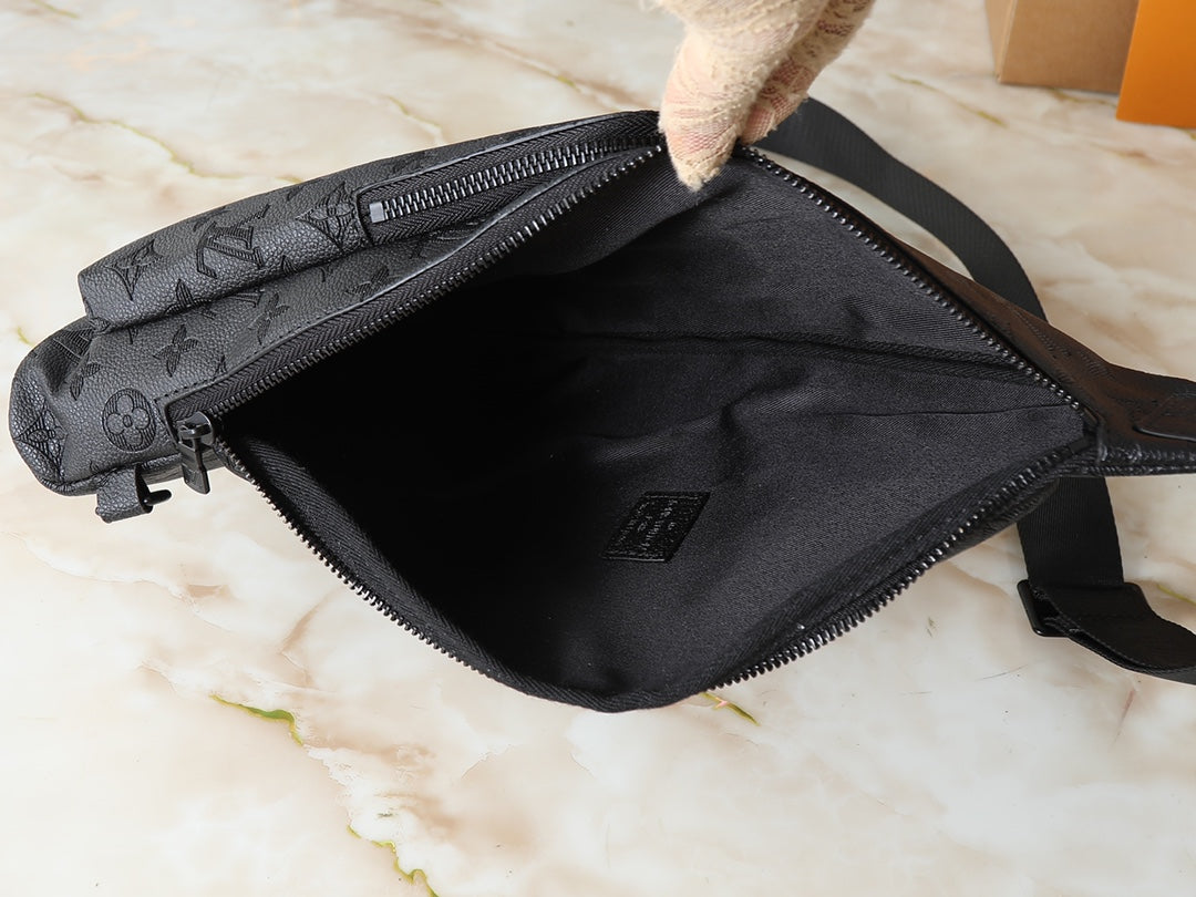 Black/Brown Crossbody Bag for Women 20*42*6cm LEM331